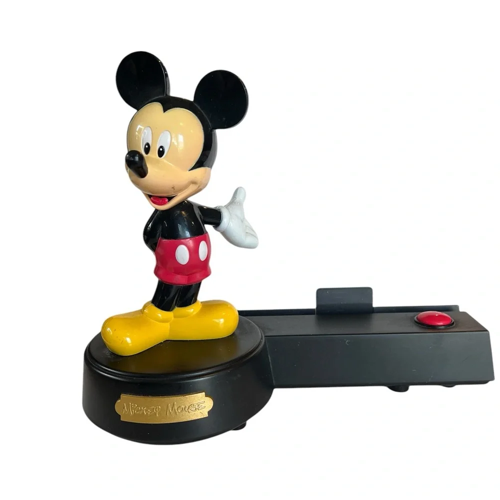 Disney Mickey Talking‎ Animated Picture Frame Holder Bobble Head - TESTED WORKS!